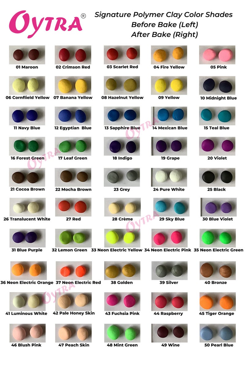 Oytra Polymer Clay 125 Grams Signature for Jewellery Earrings Making Oven Bake (Pale Honey Skin) - Image 5