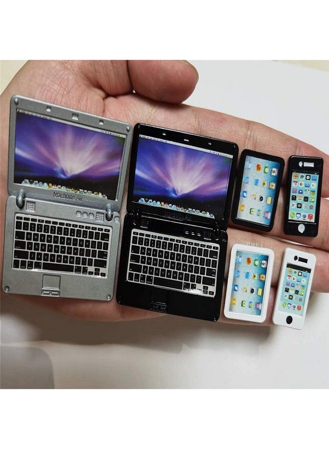 SXFSE Dollhouse Decoration Accessories 6 Pack 1/12 1/6 Dollhouse Miniature Scene Model Mini Laptop Tablet And Smart Phone Scene Model (Multicolored) - Image 5