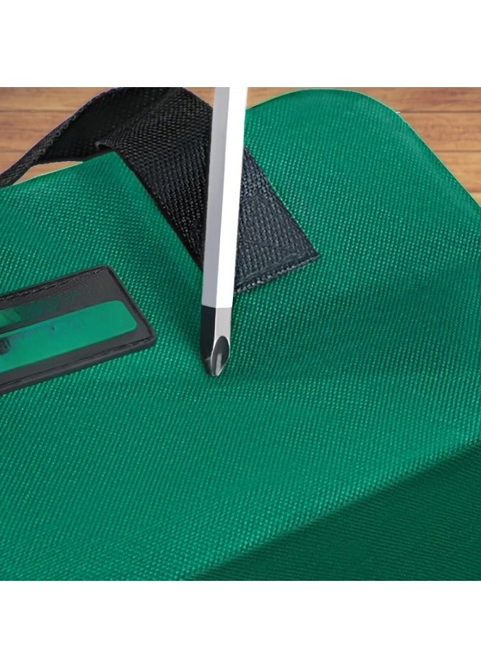 AROAQ Tool Bag, Multi Functional Strong And Durable Handheld Bag, Multi Pocket Waterproof Electrician Bag, Lightweight And Portable Tools Storage Bag, (1pc, Green) - Image 2