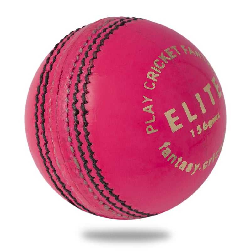Cricnix Cricket Ball Elite Pink Leather 5.5oz (6-Pack) for T20 or Night Match - Image 1
