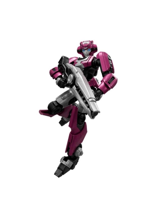 Blokees Transformers One Classic Class Elita-1 Action Figure Model Kit | 75 PCS STEM Construction Kit | Buildable Robot Toy with Glowing Eyes, Weapons & Display Base | Collectible Gift for Kids & Adults - Image 4