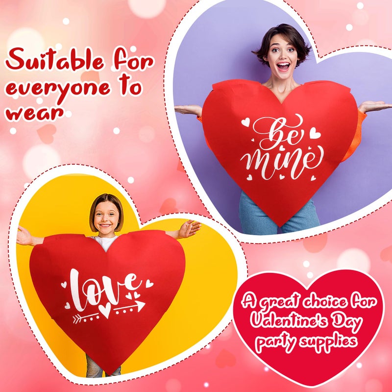 Iceyyyy 2 Pcs Valentine's Day Heart Costume Adult-Felt Red Heart Waistcoat Costumes for Man Woman-Funny Valentine Tunic Costume for Valentine's Day Celebration Cosplay Party - Image 5