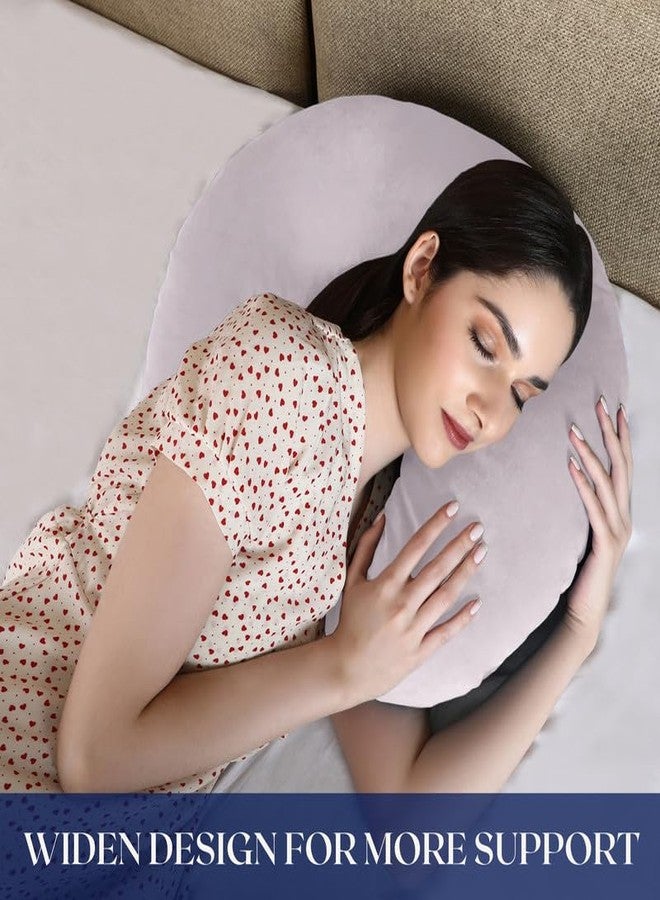 Dormyo Breast Feeding Pillow for New Born Baby - Nursing Pillow for Breastfeeding - Multifunction Pillow with Water Resistant Velvet Cover Filled with 1Kg Microfibre Cream (22" x 21.5") - Image 4