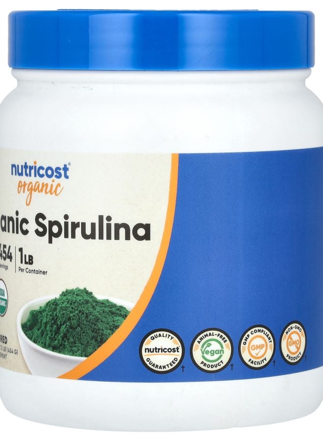 Nutricost Organic Spirulina Unflavored 16.2 oz (454 g) - Image 2