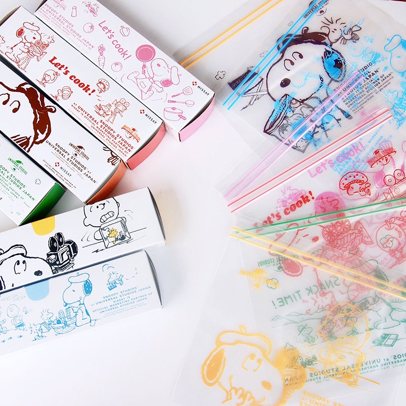 Thickened Cartoon Sealed Bag Densified Bag Food Preservation Bag Fruit and Vegetable Refrigerator Storage Self-sealing Bag Six boxes of 6 colors 6 pieces 