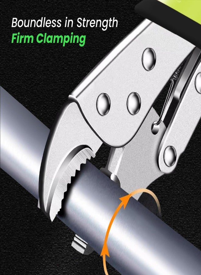 WULF Curved Jaw Locking Pliers | Carbon Steel Vise Grips with Hardened Milled Jaws for Maximum Grip | Classic Trigger Release | Ideal for Cutting, Gripping & Holding | Industrial Hand Tool - Image 3