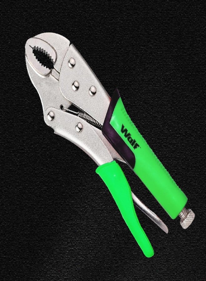 WULF Curved Jaw Locking Pliers | Carbon Steel Vise Grips with Hardened Milled Jaws for Maximum Grip | Classic Trigger Release | Ideal for Cutting, Gripping & Holding | Industrial Hand Tool - Image 1