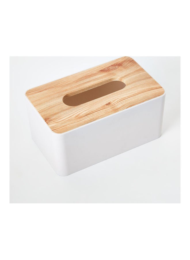 HBSO Wooden Finish Tissue Box Brown 9.5 x 11.5 x 21cm - Image 5