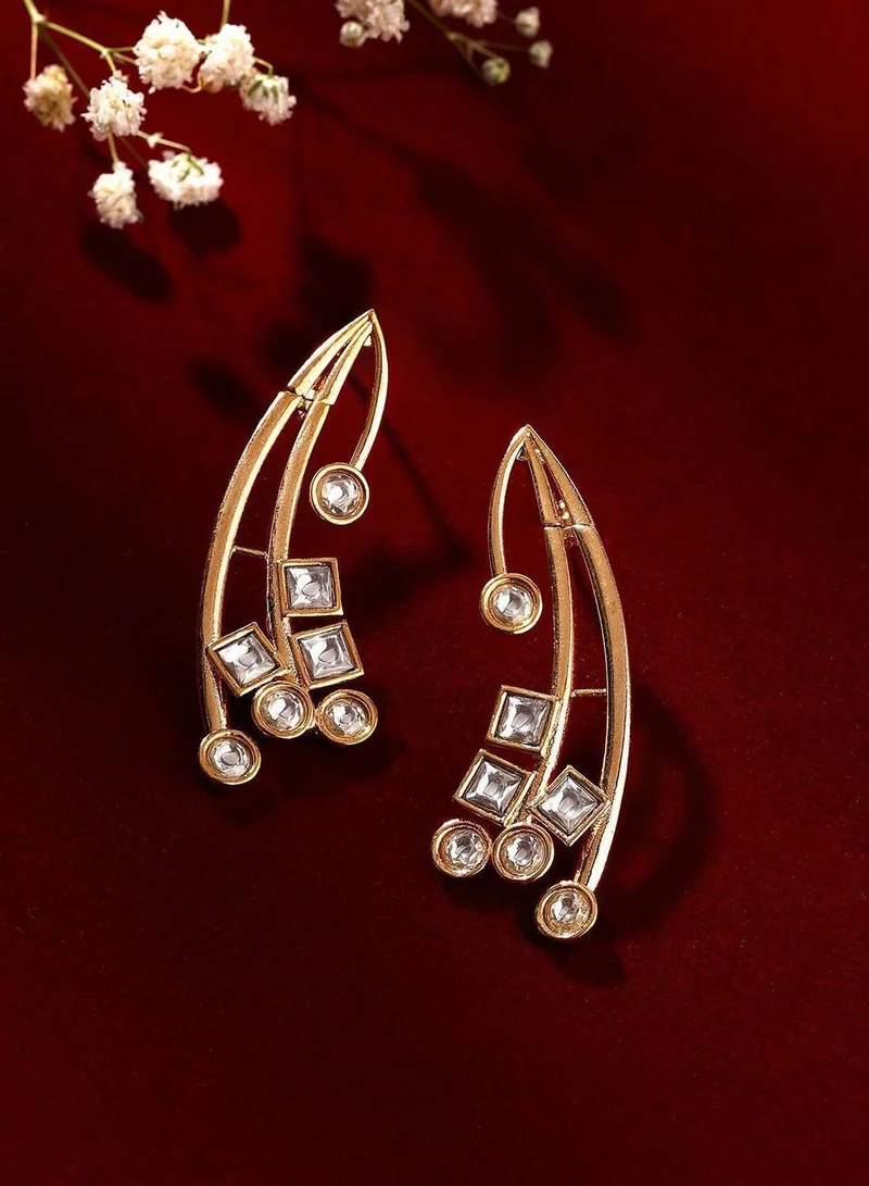 Priyaasi Plated Contemporary Drop Earrings