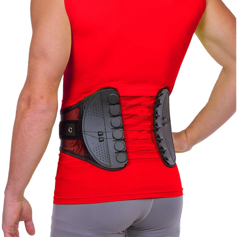 BraceAbility Spine Sport Back Brace - Athletic Lumbar Corset for Men and Women, Ideal for Exercising, Running, Golfing, and Active Work - Image 1