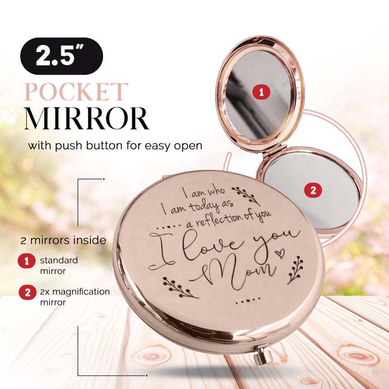 Pretty Inappropriate Mother Of The Bride Gifts From Daughter Compact Mirror Mother Of The Groom Gifts From Son Sentimental Gifts For Mom Birthday Gifts For Mom From Daughter Personalized Gifts For Mom (Rg) - Image 3