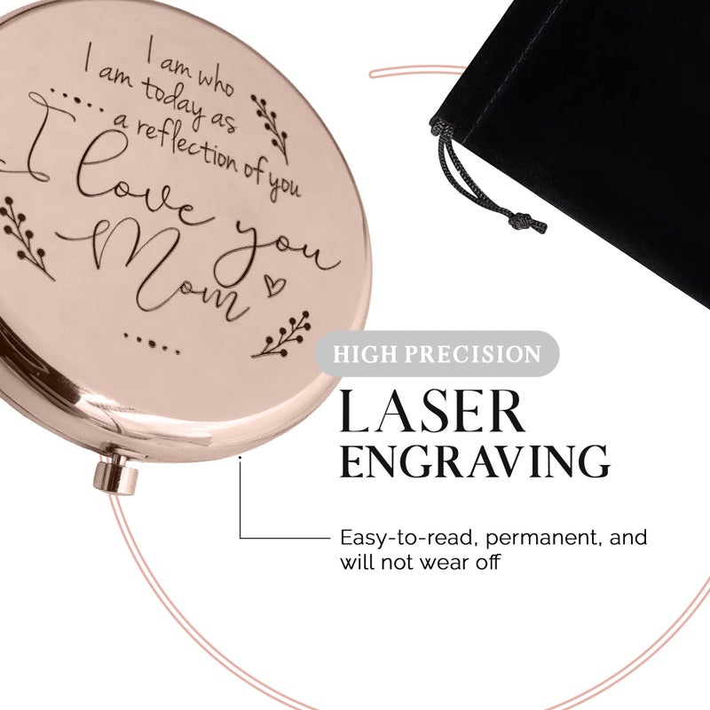 Pretty Inappropriate Mother Of The Bride Gifts From Daughter Compact Mirror Mother Of The Groom Gifts From Son Sentimental Gifts For Mom Birthday Gifts For Mom From Daughter Personalized Gifts For Mom (Rg) - Image 4