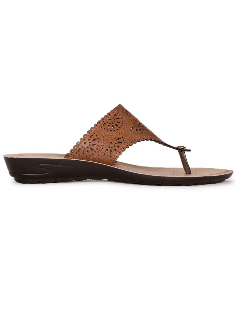 Bata Women's Slip-on Sandal - TAN (3 UK) (5713516) - Image 2
