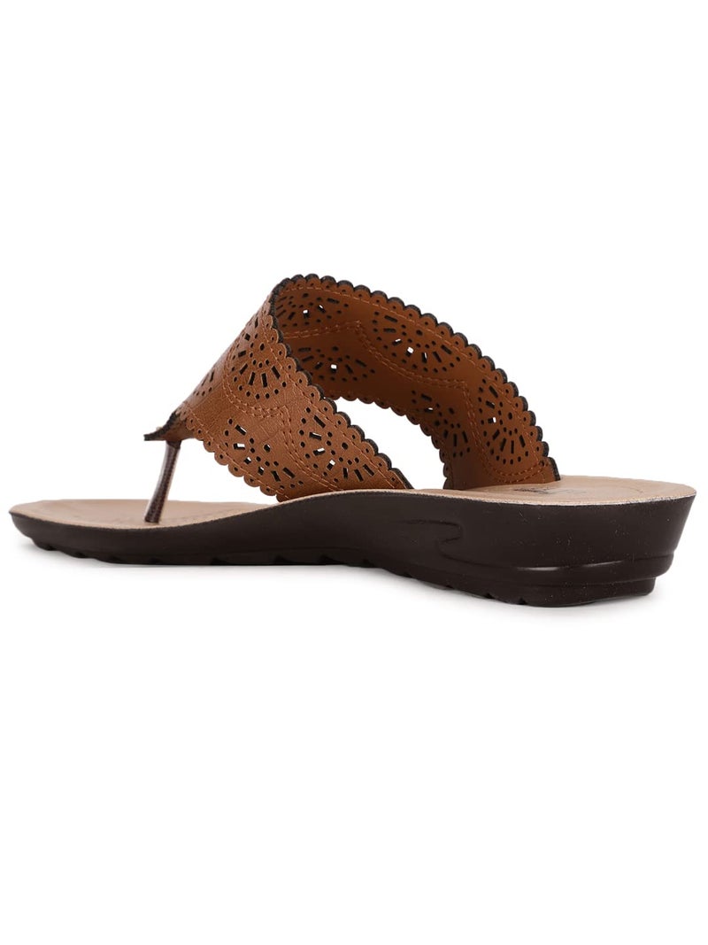 Bata Women's Slip-on Sandal - TAN (3 UK) (5713516) - Image 3