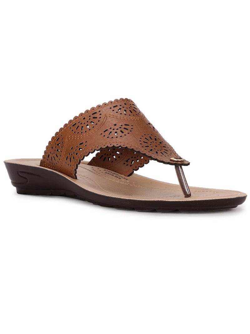 Bata Women's Slip-on Sandal - TAN (3 UK) (5713516) - Image 1