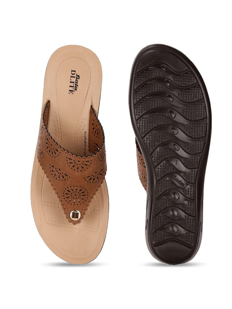Bata Women's Slip-on Sandal - TAN (3 UK) (5713516) - Image 4