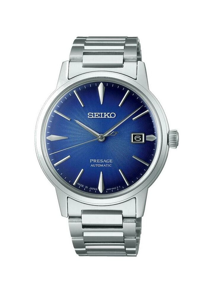 سيكو Seiko Presage Cocktail Time The Aviation Blue Dial Automatic SRPJ13J1 Men's Watch - Image 1