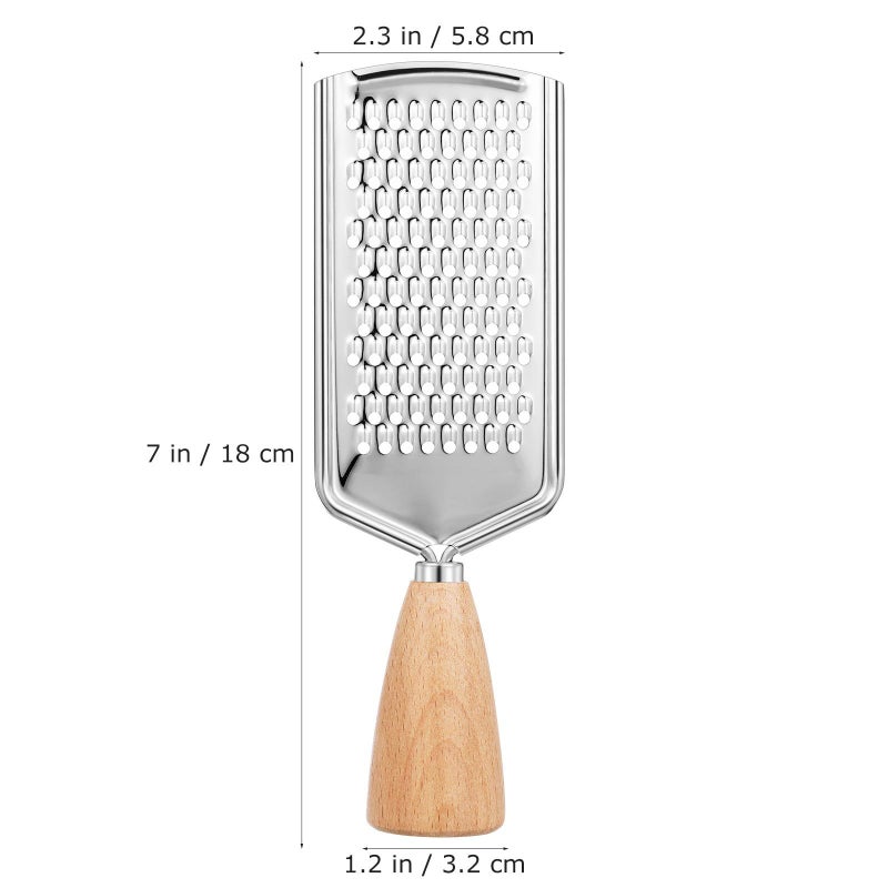 Artibetter Stainless Steel Kitchen Grater with Beech Wood Handle Vegetable Slicer - Image 3