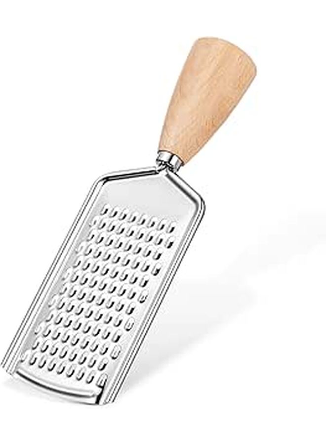 Artibetter Stainless Steel Kitchen Grater with Beech Wood Handle Vegetable Slicer - Image 1