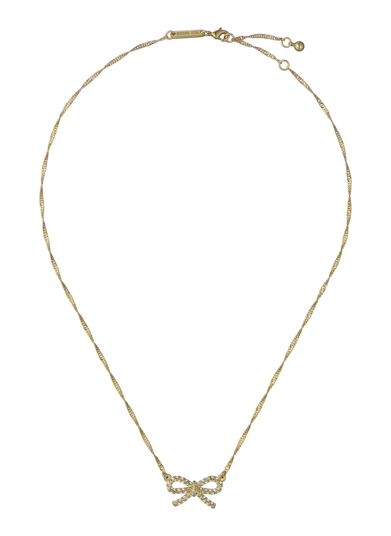 Ted Baker Crystal Ribbon Bow Pendant