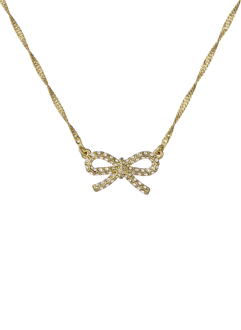 Ted Baker Crystal Ribbon Bow Pendant