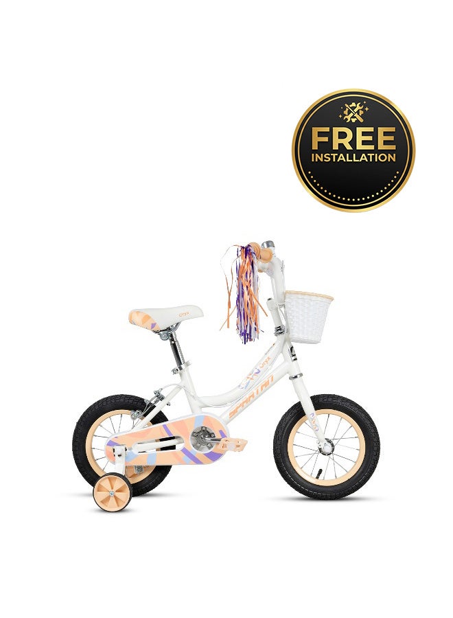 Spartan The Spartan Oryx 12" Kids Bicycle in Light Peach - Image 1