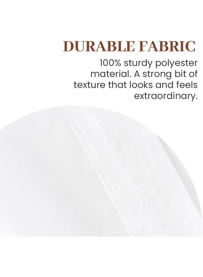 Dreaming Casa Solid Sheer Curtains White Rod Pocket Voile Draperies 84 Inches Long for Living Room 52" W x 84" L 2 Panels - Image 5