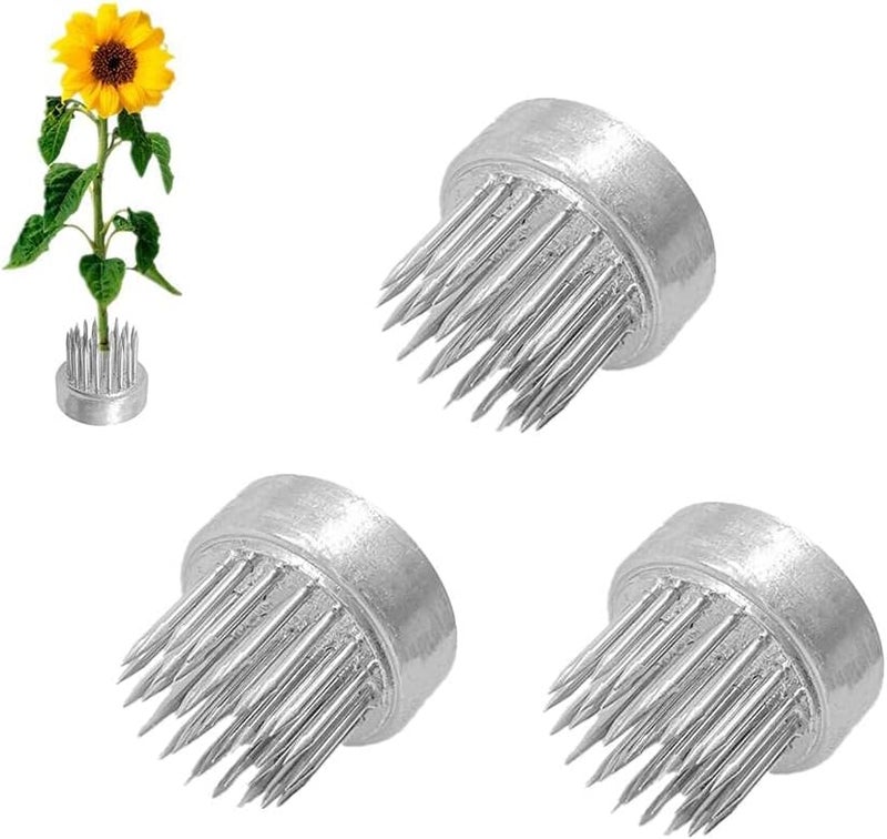Eggone Kenzan Floral Frog 23mm/0.9inch Diameter Ikebana Flower Arranger Holder Stainless Steel Pin for Small Vase (3Pcs) - Image 1