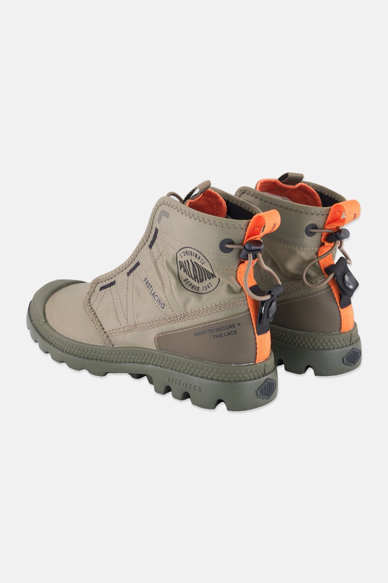 PALLADIUM Unisex Pampa Travel Lite Lace Up Ankle Boots, Olive - Image 2