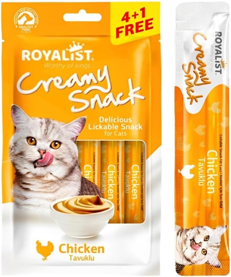 ROYALIST Cat Creamy Snack Pack Chicken 75g (5×15g) - Image 2