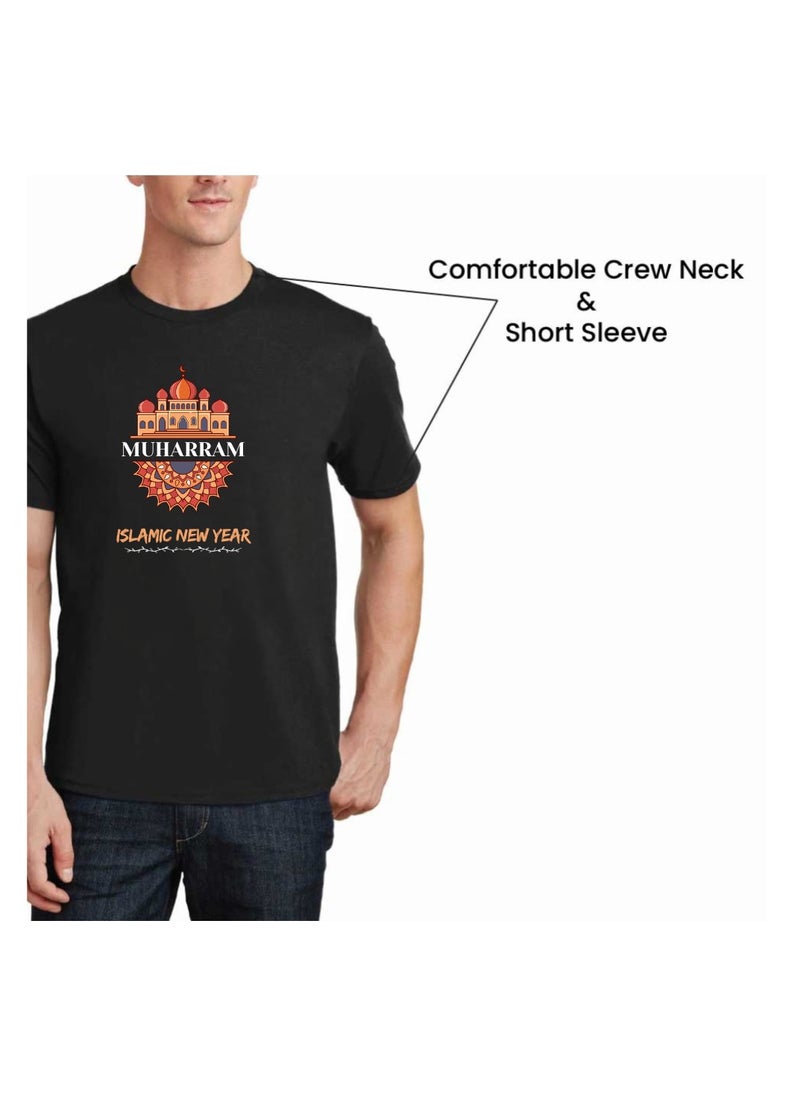 PRINTSHOP4ME - Islamic New Year Men's T-Shirt–Half Sleeve Round Neck Cotton Tshirt-Soft&Breathable Fabric Ideal For Daily Wear&Special Occasions - Image 1