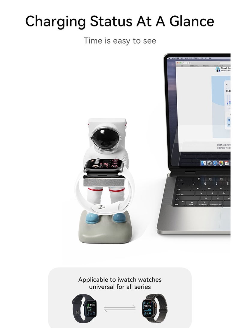 Recci Astronaut iWatch Charger iWatch Charging Dock iWatch Charger Stand Holder Compatible with All Apple Watch Series  - Image 4