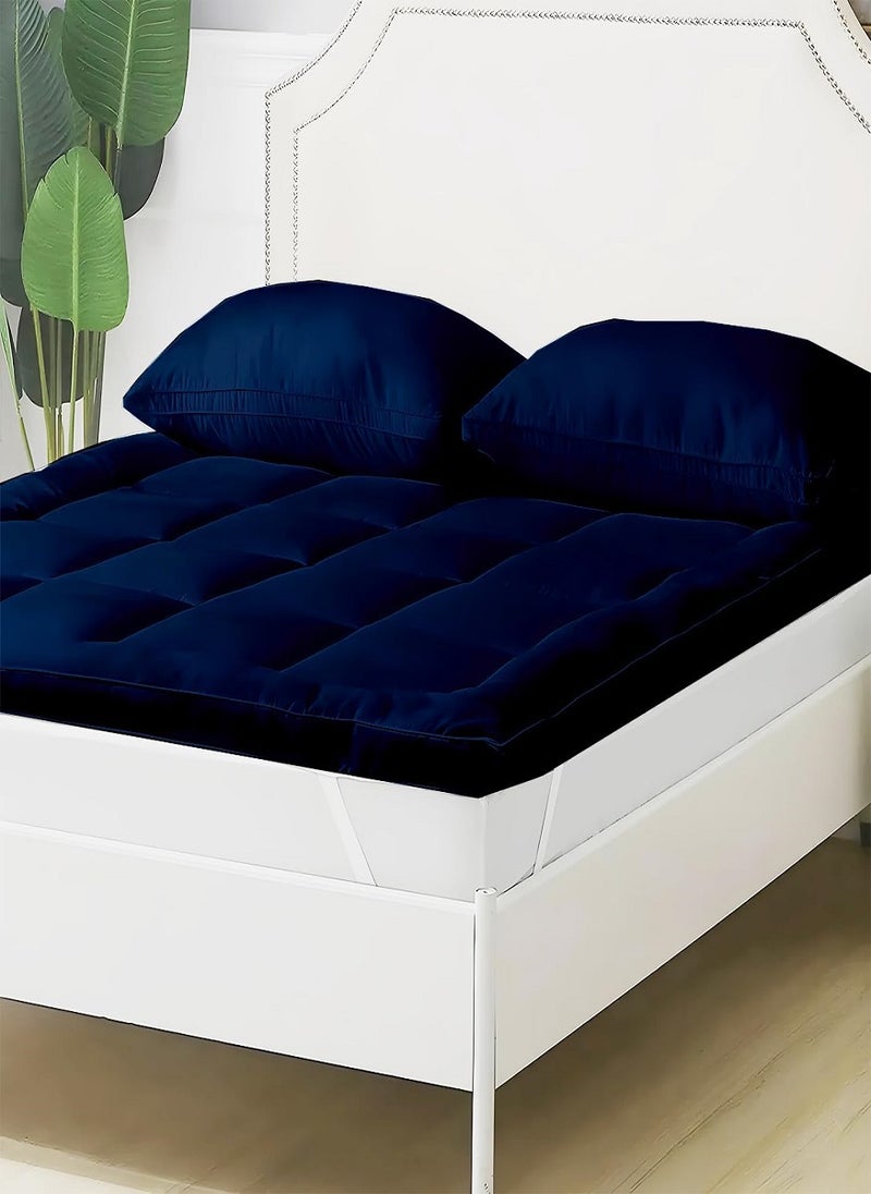 Blueberry Cotton Mattress Topper 6cm Thick 100x200cm  - Image 1