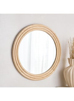 Home Box Posco Pine Wood Round Mirror 60 x 60 cm  - Image 4