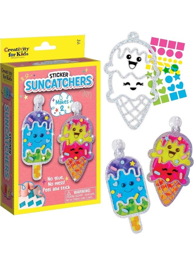 Creativity for Kids Sticker Sun Catchers Mini Craft Kit: Create 2 Suncatchers - Toddler Easter Basket Stuffers and Gifts, Arts & Crafts for Kids, Window Art for Kids (Ages 3+) - Image 1