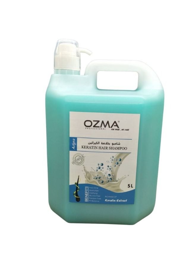 Ozma Professional شامبو أوزما المرطب للشعر. تركيبة محسنة. منظف ومنشط- لكل أنواع الشعر. بخلاصة الكيراتين. 5ليتر - Image 1