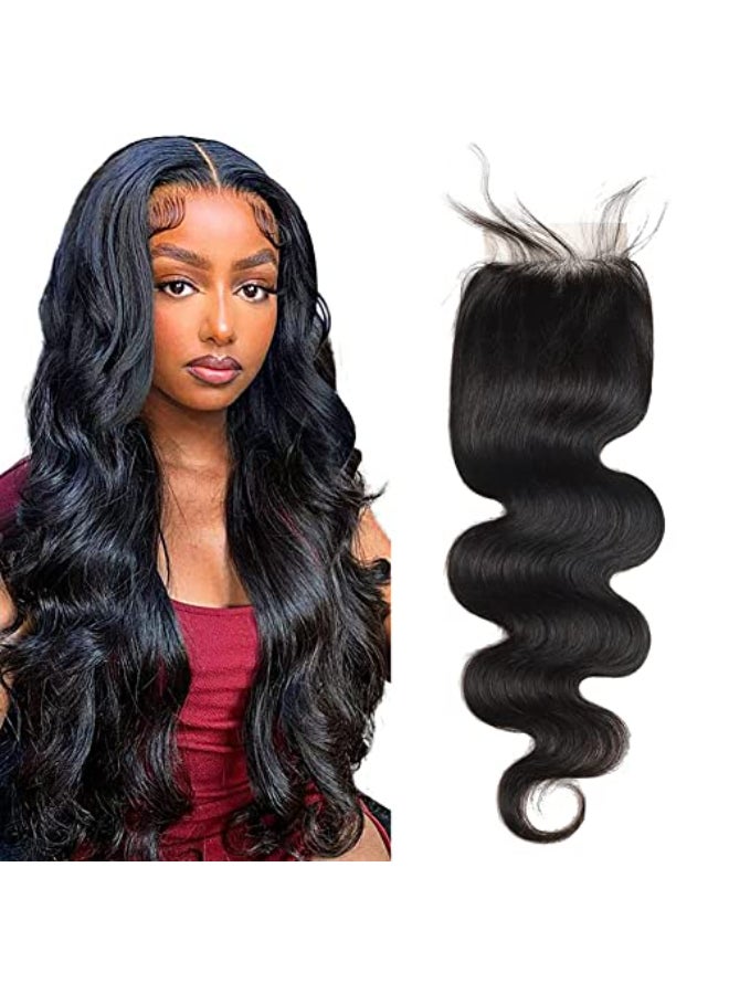 JARAMA إغلاق شعر بشري بويف 20 بوصة 100 شعر برازيلي نقي بويف شفاف 4x4 إغلاق دانتيل مسبق التقليم مع شعر الأطفال جزء حر - Image 1
