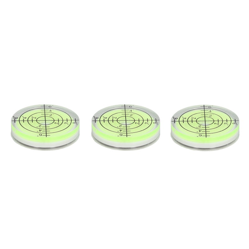 3 Pcs Round Bubble Level High Precision Mini Bullseye Levels 32mm Horizontal Measurement Instrument - Image 1