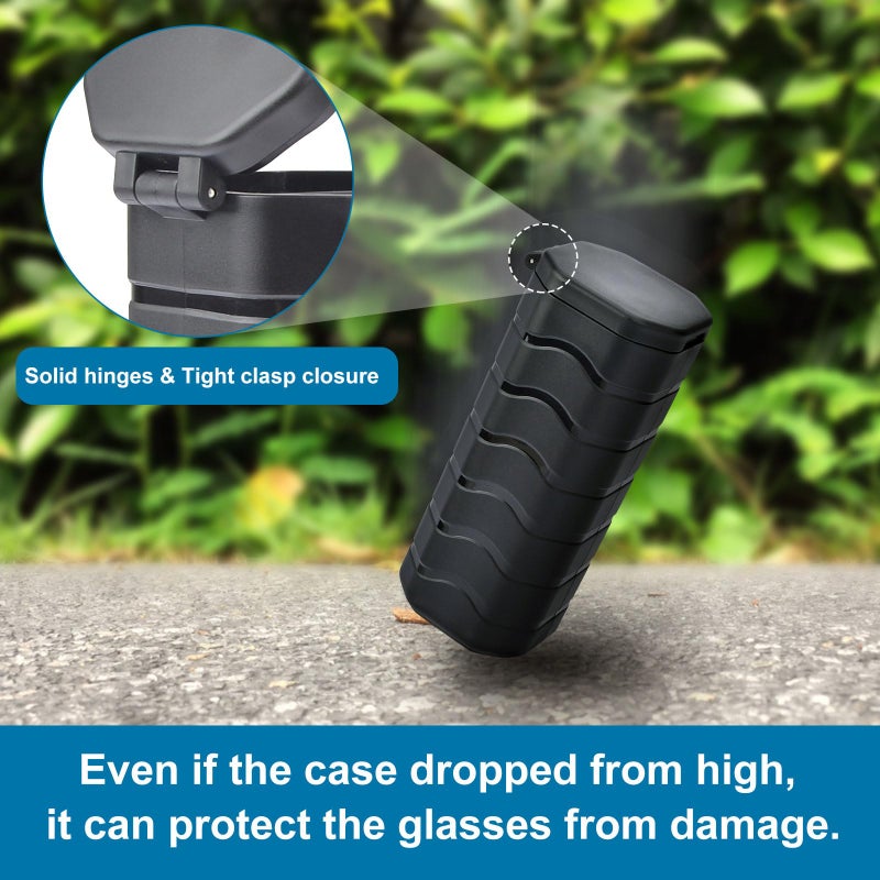 iGuerburn iGuerburn Large Sunglasses Case Hard Shell, Indestructible Travel Glasses Case Waterproof Eyeglasses Tube Case for Oakley (Black)  - Image 4