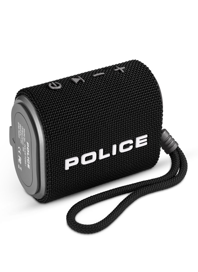 POLICE - Foss 1 True Wireless Stereo Speaker with 45mm Driver, Type-C Charging, Bluetooth 5.3, 1800 mAh, Black - IPX6 - Image 1