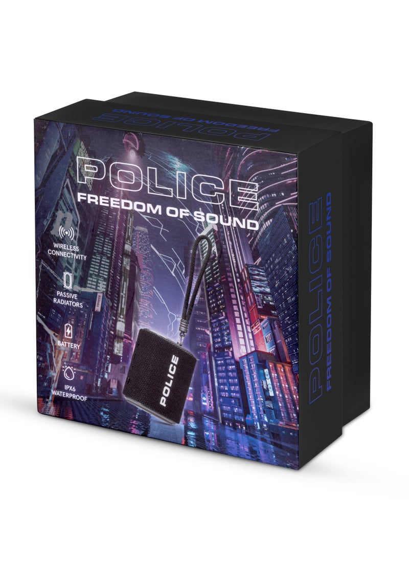 POLICE - Foss 1 True Wireless Stereo Speaker with 45mm Driver, Type-C Charging, Bluetooth 5.3, 1800 mAh, Black - IPX6 - Image 1