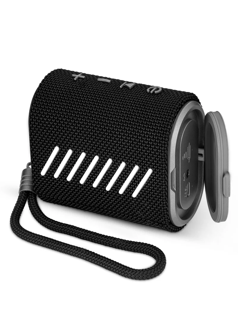 بوليس Foss 1 True Wireless Stereo Speaker with 45mm Driver, Type-C Charging, Bluetooth 5.3, 1800 mAh, Black - IPX6