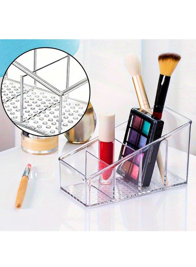 Remote Control Holder with 4 Compartments, Clear PET Plastic Remote Control Holder Caddy/Box/Tray Bedside Table Desk Storage Organizer for DVD, Blu-Ray, Media Player, Heater Controllers - Image 3