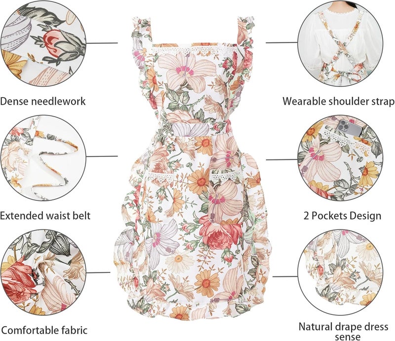Aoomzoon Funny Aprons for Women with Pockets, Kitchen Cooking Grilling Bbq Cute Chef Apron, Mothers Day Birthday Gifts for Women - Image 4