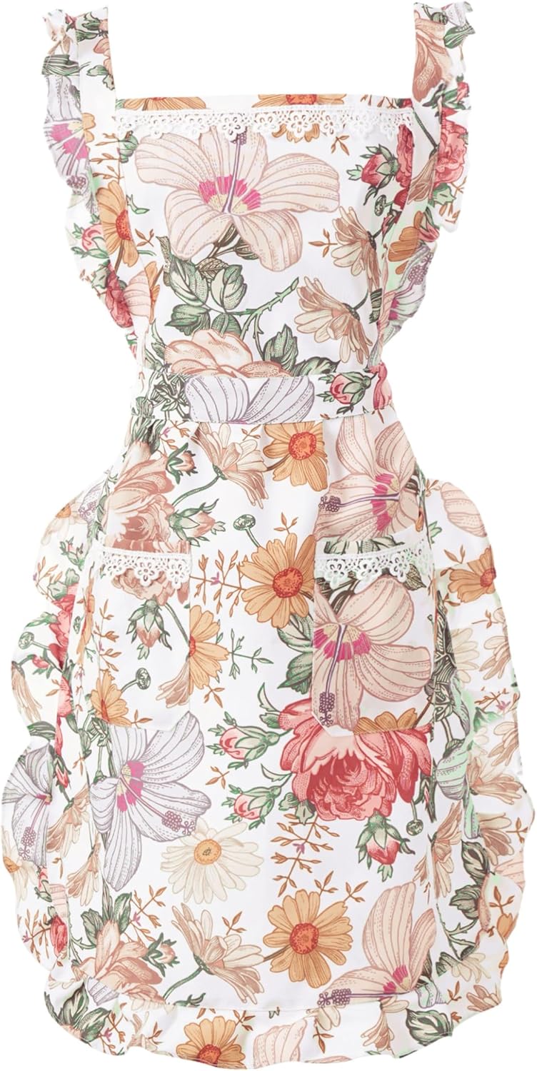 Aoomzoon Funny Aprons for Women with Pockets, Kitchen Cooking Grilling Bbq Cute Chef Apron, Mothers Day Birthday Gifts for Women - Image 1
