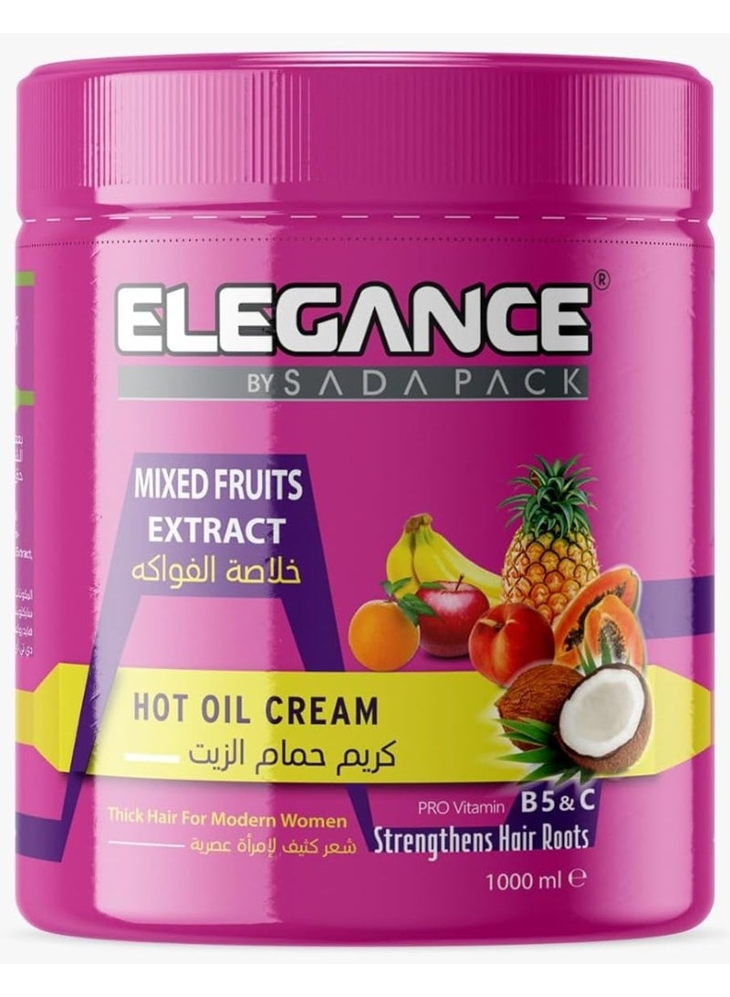 Hot Oil Mixed Fruits Extracts Keratin Cream With Provitamin B5 & E Advanced Hair Repair And Growth Treatment 1000 ML