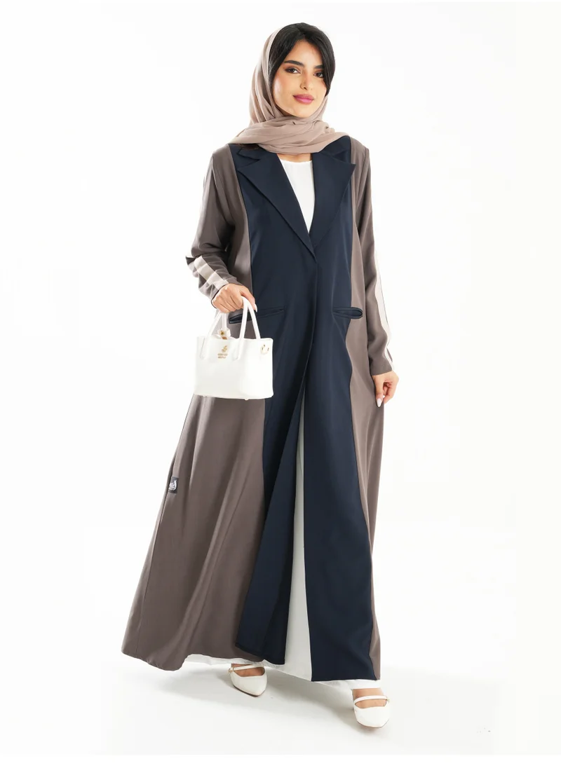 Rosette Abaya Formal Blazer Block Color Abaya