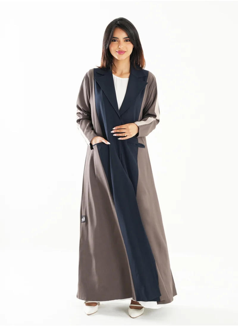 Rosette Abaya Formal Blazer Block Color Abaya