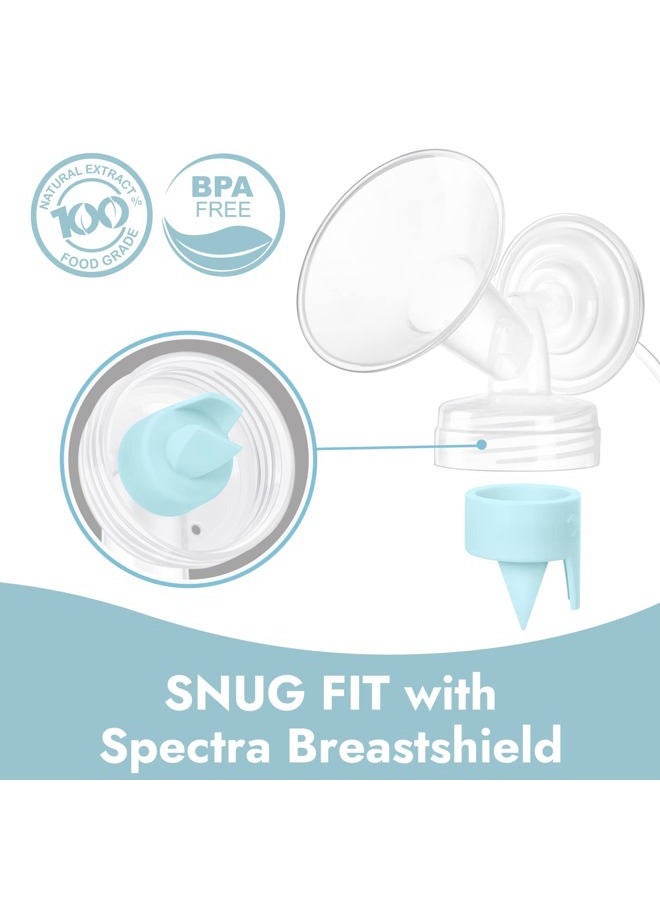 Papablic [6-Count] Papablic Duckbill Valves, Replacement Milk Valves Compatible with Spectra S1 S2 and Medela Breast Pumps Accessories, BPA & DEHP Free, Blue - Image 3