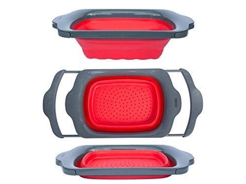 Comfify Colander Collapsible, Over the Sink Colander with Handles, Folding Strainer for Kitchen, Capacity of 6 quart, - Image 1